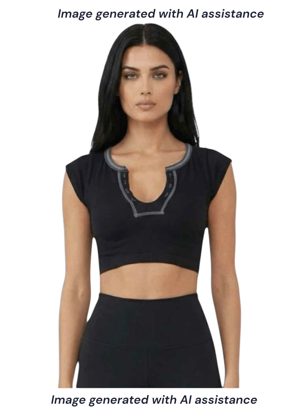 UO Out From Under XL black go for gold seamless crop top